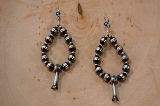 Navajo Pearl Blossom Hoop Navajo Pearl Blossom Hoop